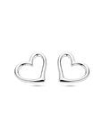 Zilver Gerhodineerd Oorknoppen Hart 1338572 - PansiteNederland.nl