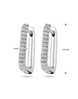 Zilver Gerhodineerd Klapoorringen Zirkonia 1338573 - PansiteNederland.nl