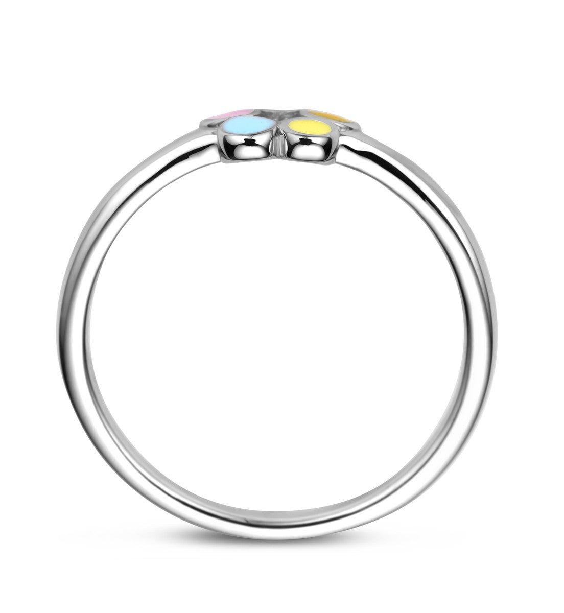Fantasy Collection Ring emaille bloem zilver