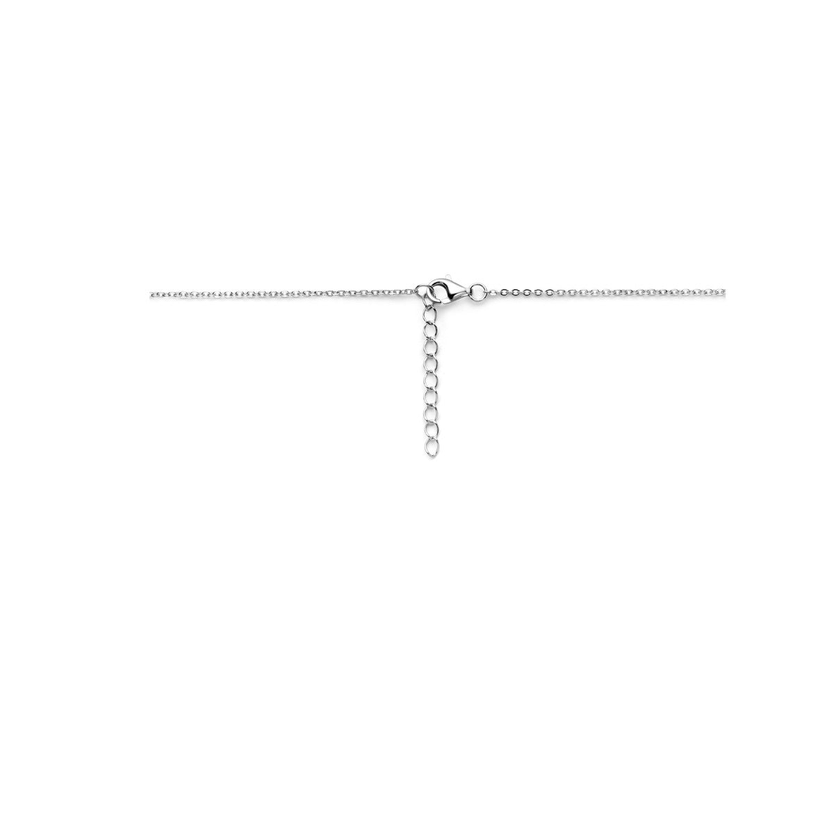 Fantasy Collection Collier hartjes zirkonia 42 + 3 cm zilver