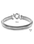 Zilver Gerhodineerd Armband 8,0 Mm 19 Cm Met Groot Springslot 1338609 - PansiteNederland.nl