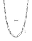 zilver gerhodineerd collier 6,0 mm 42 + 3 cm 1338626 - PansiteNederland.nl