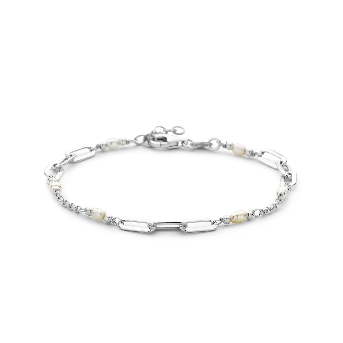Fantasy Collection Armband parels 18 + 2 cm zilver