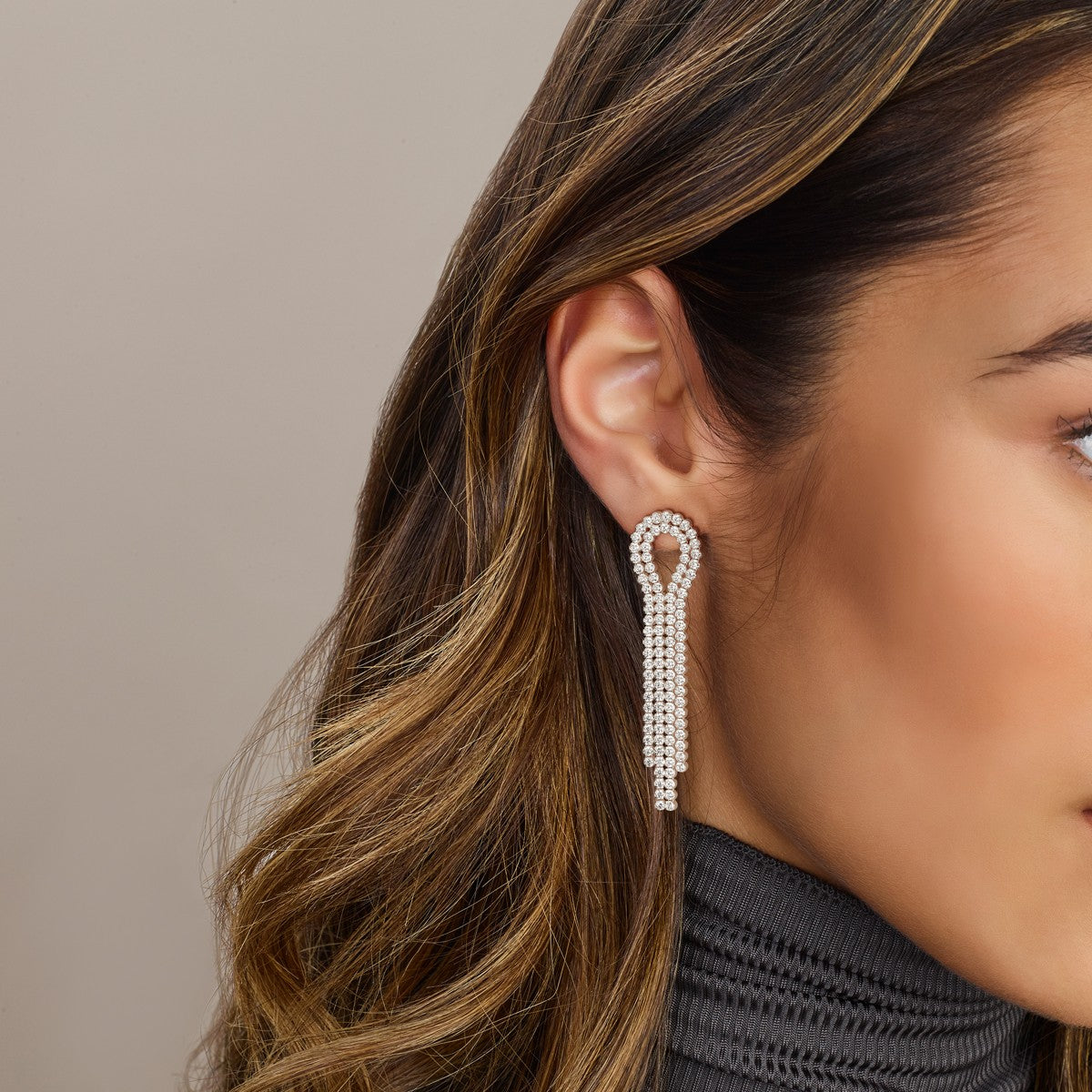 Fantasy Collection Hangende oorbellen zirkonia zilver