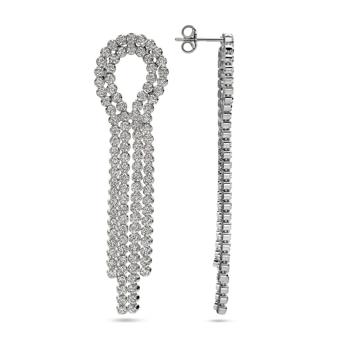 Fantasy Collection Hangende oorbellen zirkonia zilver