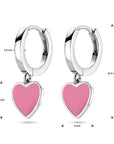 Zilver Gerhodineerd Klapoorringen Roze Emaille 1338672 - PansiteNederland.nl