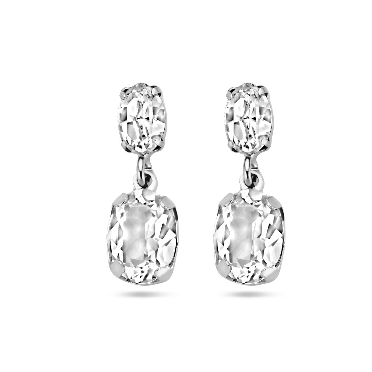 Fantasy Collection Hangende oorbellen swarovski zilver
