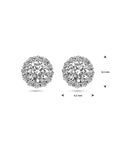 Zilver Gerhodineerd Oorknoppen Zirkonia Halo 1338730 - PansiteNederland.nl