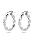 Zilver Gerhodineerd Oorringen Gedraaide Buis 1338741 - PansiteNederland.nl