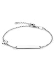 Zilver Gerhodineerd Graveerarmband Klavertje En Plaat 3,5 Mm 16 - 18 Cm 1338746 - PansiteNederland.nl