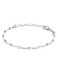 Zilver Gerhodineerd Armband Bolletjes Wit Emaille 13 + 3 Cm 1338761 - PansiteNederland.nl