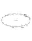 Zilver Gerhodineerd Armband Bolletjes Wit Emaille 13 + 3 Cm 1338761 - PansiteNederland.nl