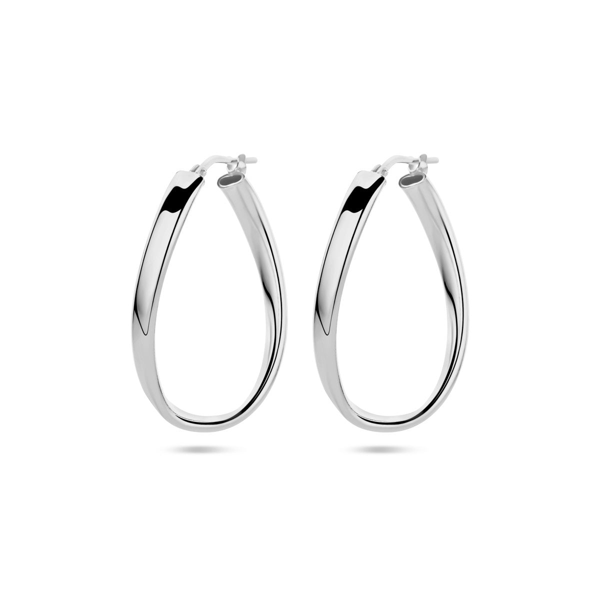 Fantasy Collection Oorbellen gedraaide buis zilver