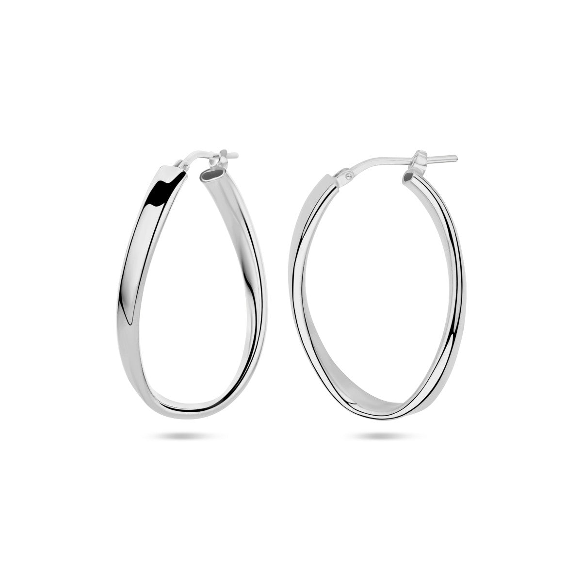 Fantasy Collection Oorbellen gedraaide buis zilver