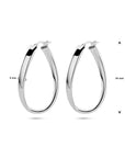 Zilver Gerhodineerd Oorringen Gedraaide Buis 1338763 - PansiteNederland.nl