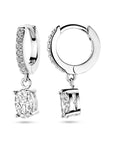 Zilver Gerhodineerd Klapoorringen Zirkonia 1338783 - PansiteNederland.nl