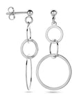 Zilver Gerhodineerd Oorhangers Cirkels 1338798 - PansiteNederland.nl