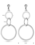 Zilver Gerhodineerd Oorhangers Cirkels 1338798 - PansiteNederland.nl