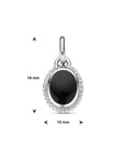 zilver gerhodineerd hanger onyx 1338814 - PansiteNederland.nl