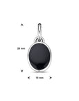 zilver gerhodineerd hanger onyx 1338820 - PansiteNederland.nl