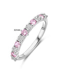 Gerhodineerd Zilver Ring Wit En Roze Met Zirkonia 1338901 - PansiteNederland.nl