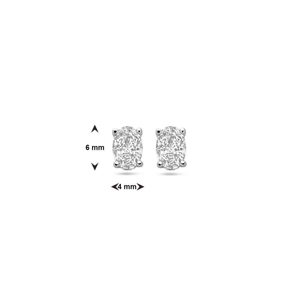 Fantasy Collection Oorbellen zirkonia zilver