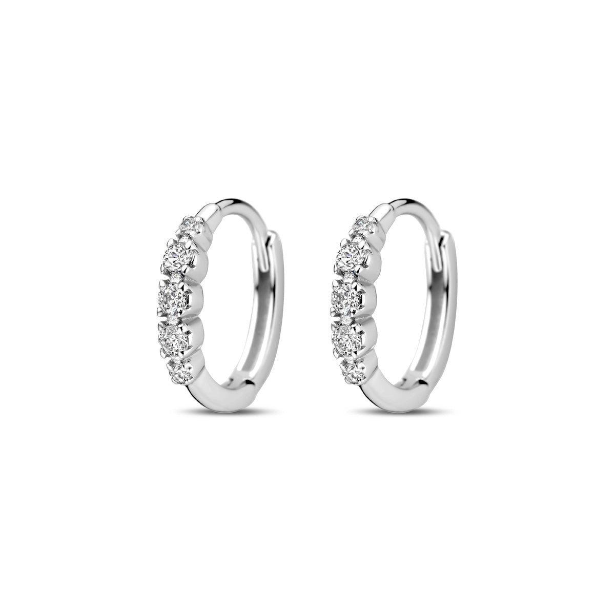 Fantasy Collection Oorbellen zirkonia 11,5 mm zilver
