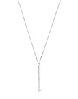 zilver gerhodineerd y-collier parel 45 + 3 cm 1339000 - PansiteNederland.nl