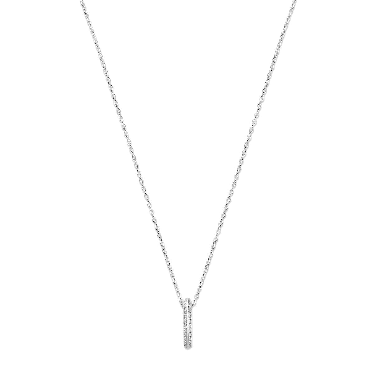 Fantasy Collection Collier zirkonia 42 + 3 cm zilver