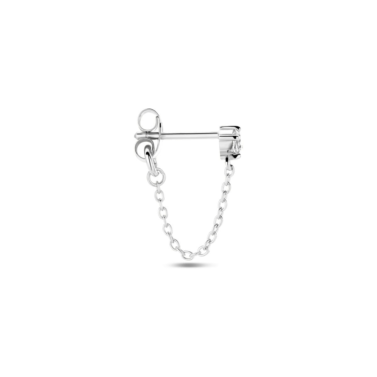 Fantasy Collection Oorbellen per stuk zirkonia zilver