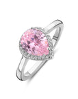 Gerhodineerd Zilver Ring Wit En Roze Met Zirkonia Halo 1339048 - PansiteNederland.nl