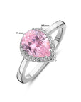 Gerhodineerd Zilver Ring Wit En Roze Met Zirkonia Halo 1339048 - PansiteNederland.nl