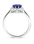 Gerhodineerd Zilver Ring Wit En Blauw Met Zirkonia Halo 1339053 - PansiteNederland.nl