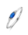 Gerhodineerd Zilver Ring Wit En Blauw Met Zirkonia 1339068 - PansiteNederland.nl