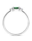 Gerhodineerd Zilver Ring Wit En Groen Met Zirkonia 1339073 - PansiteNederland.nl