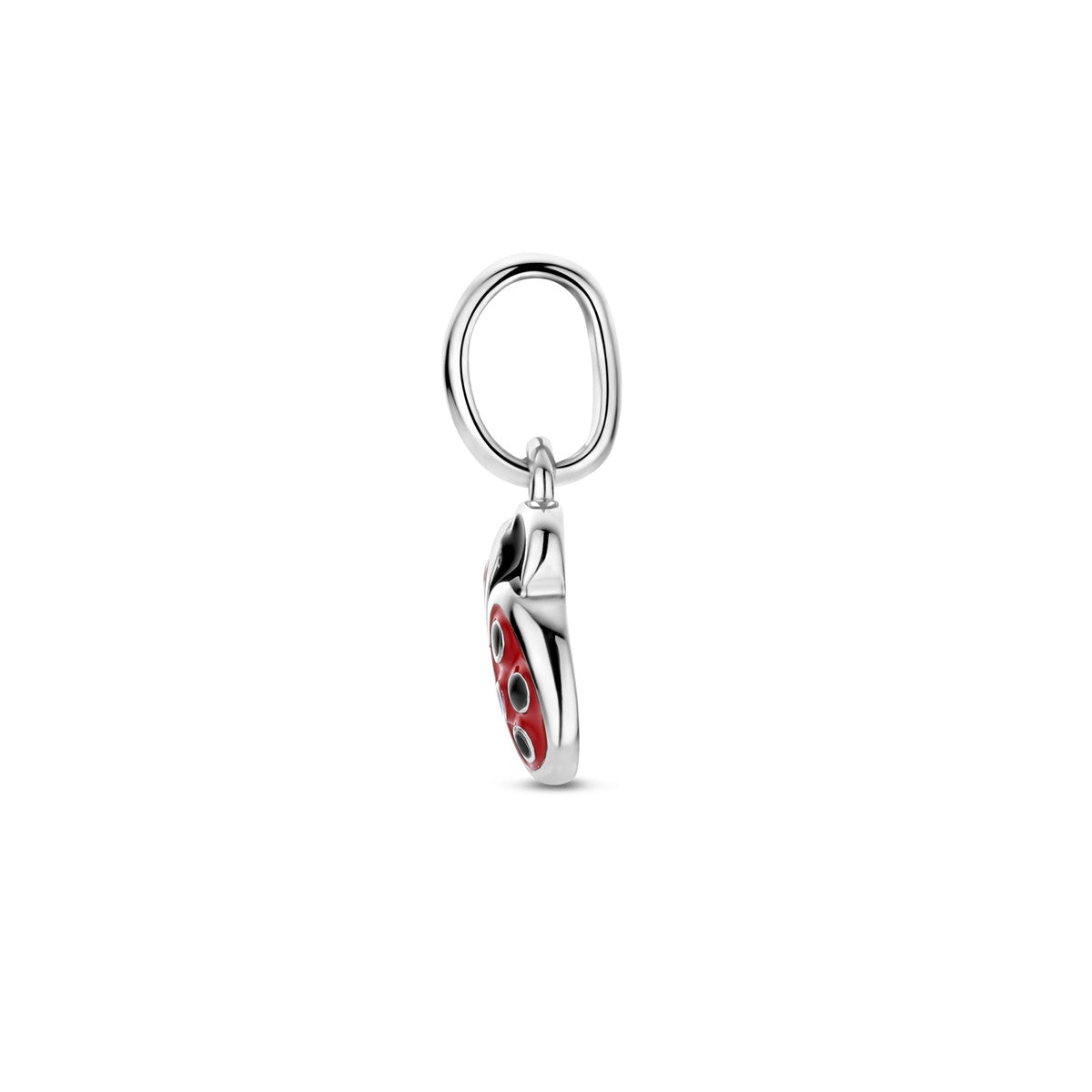 Fantasy Collection Hanger lieveheersbeestje emaille 12 mm zilver