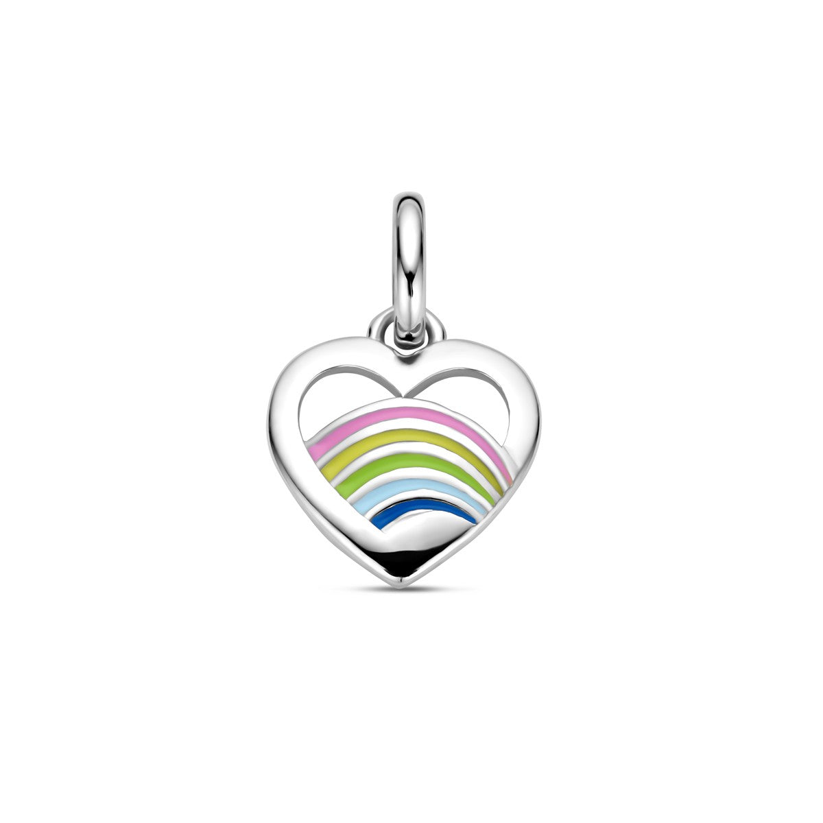 Fantasy Collection Hanger hartje emaille zilver