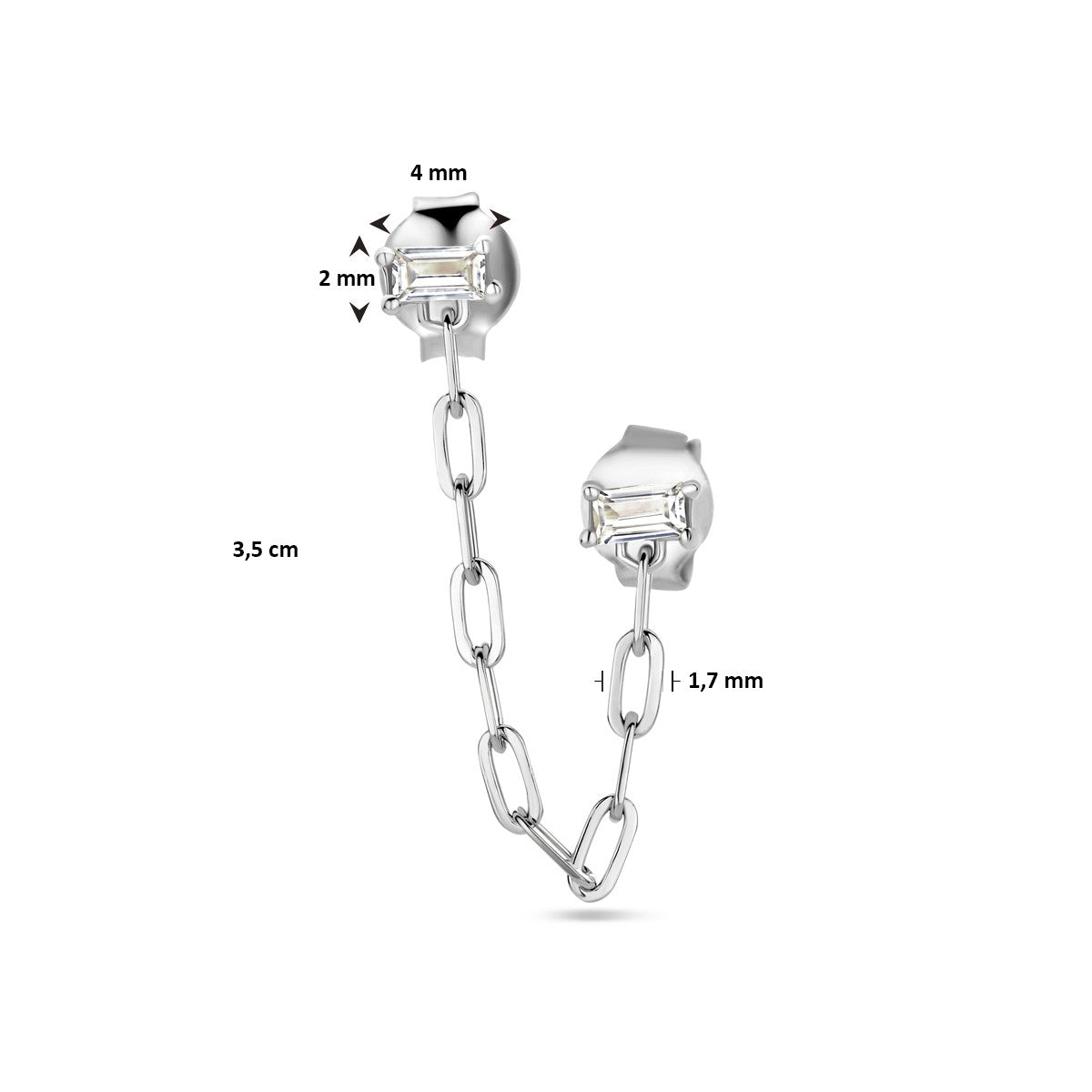 Fantasy Collection Oorbellen per stuk zilver