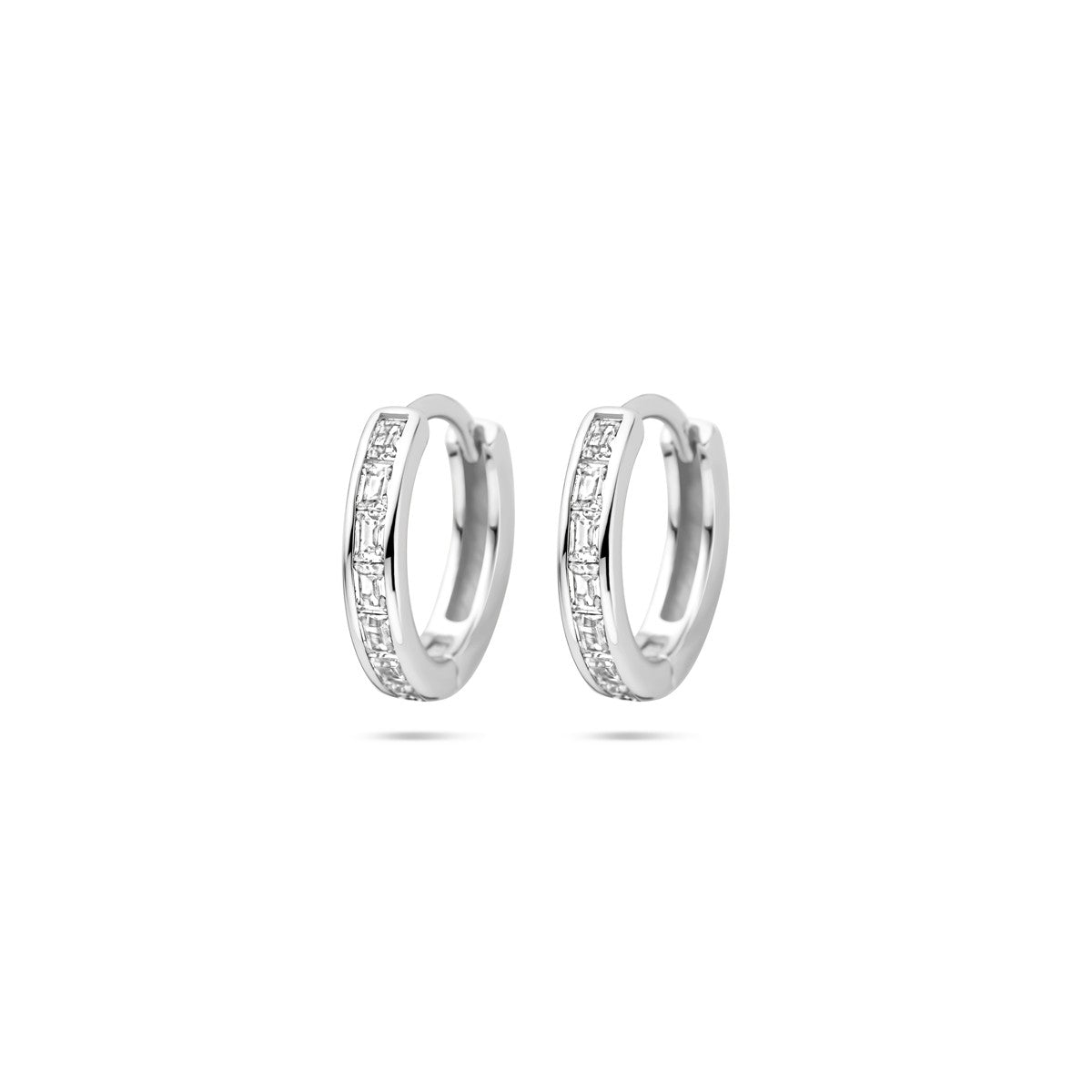 Fantasy Collection Oorbellen zirkonia 12 mm zilver