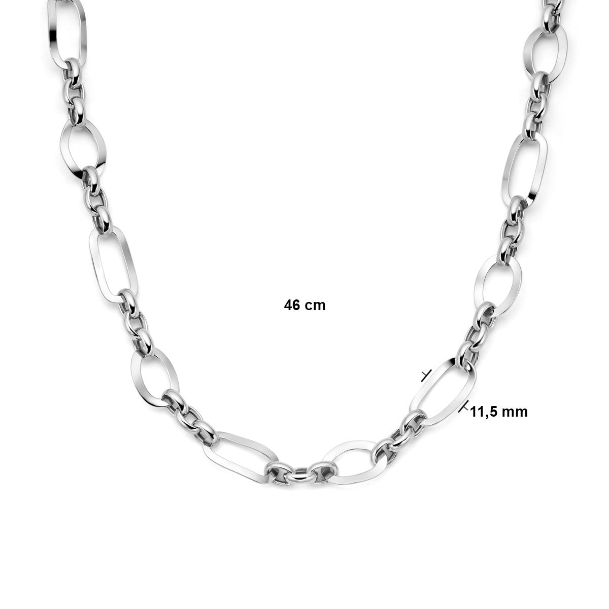 Fantasy Collection Collier 11,5 mm 46 cm zilver