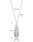 zilver gerhodineerd collier druppel 40 + 5 cm 1339116 - PansiteNederland.nl