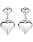 Zilver Gerhodineerd Oorhangers Hart 35 Mm 1339123 - PansiteNederland.nl