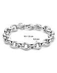 Zilver Gerhodineerd Armband Ovaal Jasseron 9,5 Mm 19,5 Cm 1339134 - PansiteNederland.nl