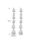 Zilver Gerhodineerd Oorhangers Zirkonia 42 Mm 1339146 - PansiteNederland.nl