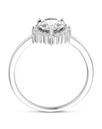 Gerhodineerd Zilver Ring Met Zirkonia Halo 1339153 - PansiteNederland.nl
