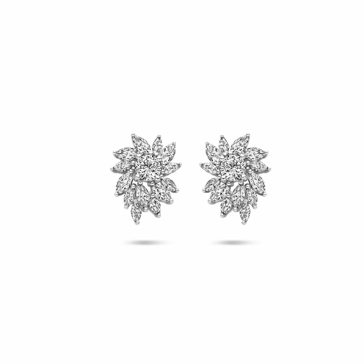 Fantasy Collection Oorbellen zirkonia 18 mm zilver