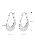 Zilver Gerhodineerd Oorringen Ronde Buis 21,5 Mm 1339242 - PansiteNederland.nl