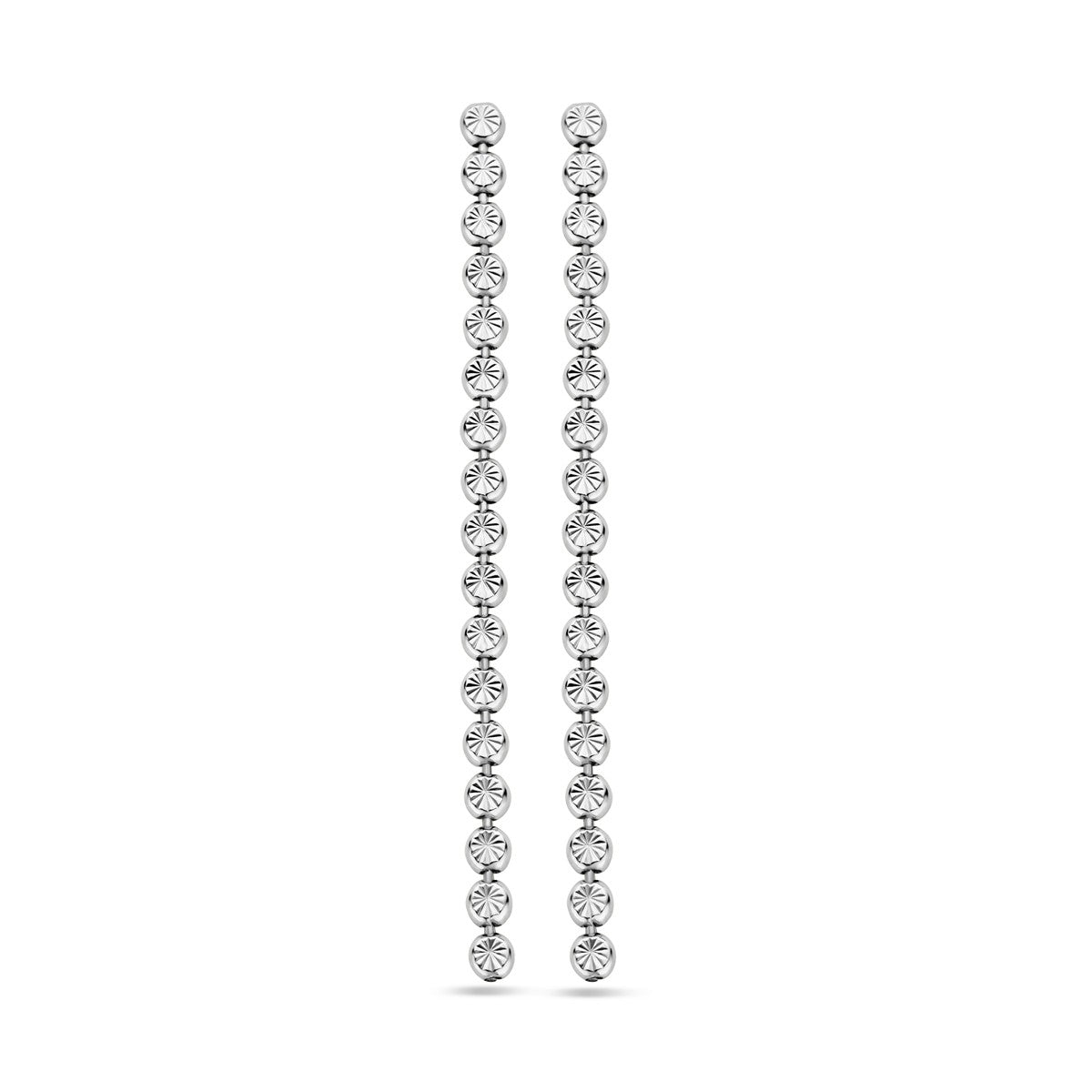 Fantasy Collection Hangende oorbellen gediamanteerd 55 mm zilver