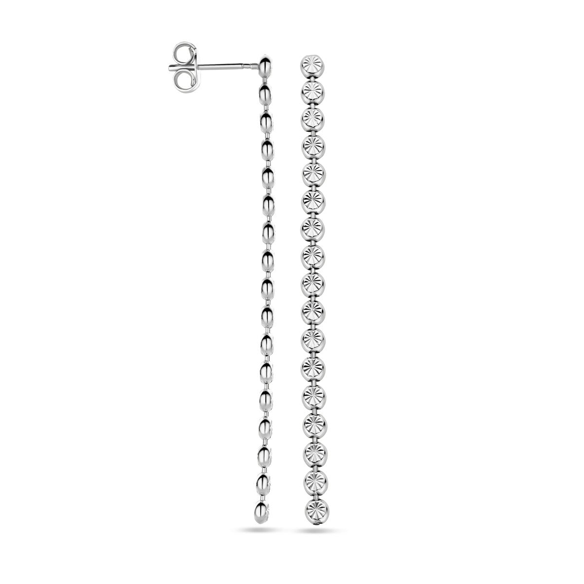 Fantasy Collection Hangende oorbellen gediamanteerd 55 mm zilver