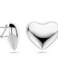 Zilver Gerhodineerd Oorknoppen Hartjes 27 mm 1339283 - PansiteNederland.nl